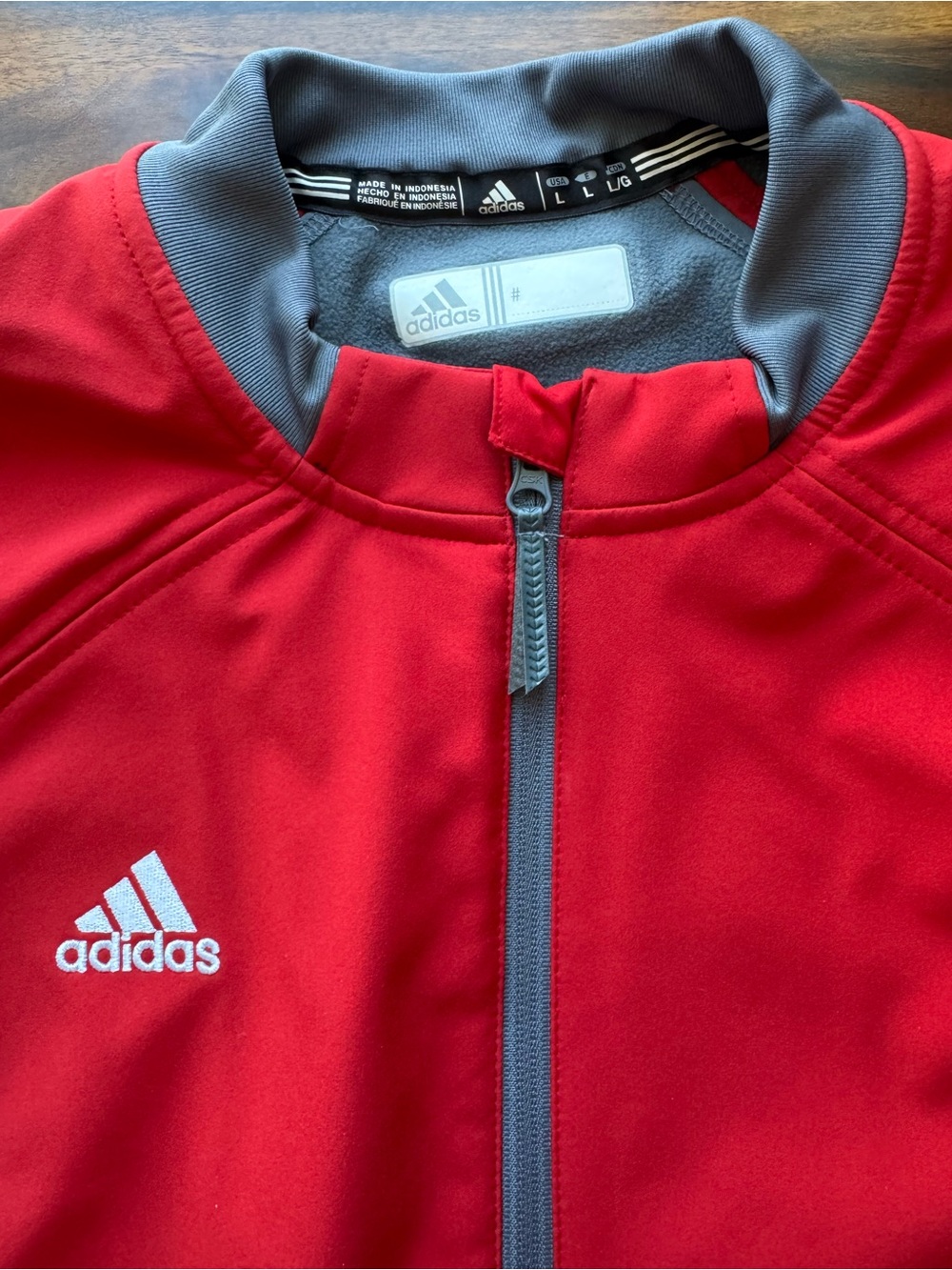 Adidas Power Red/Onix Dugout Warm fleece Jacket